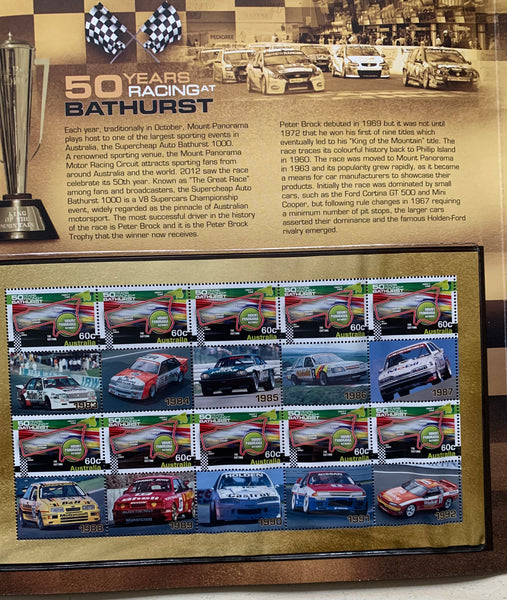 Australia Post 2012 50 years of Racing at Bathurst Stamp Pack