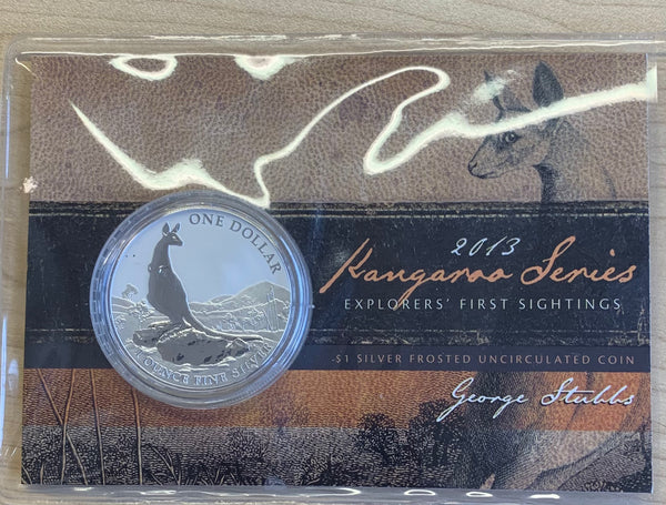 Australia 2013 Royal Australian Mint $1 1oz One Ounce Kangaroo Silver Coin