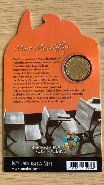 Australia 2008 Royal Australian Mint $1 Mary MacKillop Uncirculated Coin