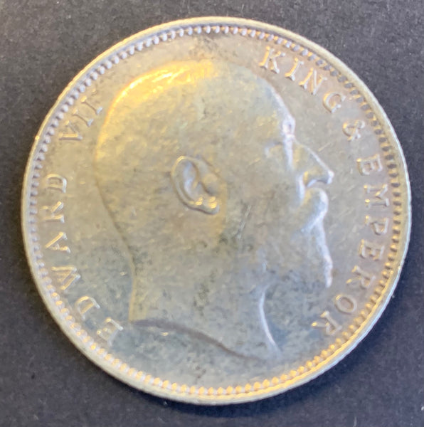 India 1905 King Edward VII Silver Rupee
