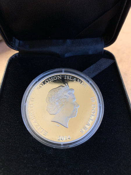 Solomon Islands 2014 First World War - HMAS SYDNEY 1oz .925 Silver Coin Box Cert