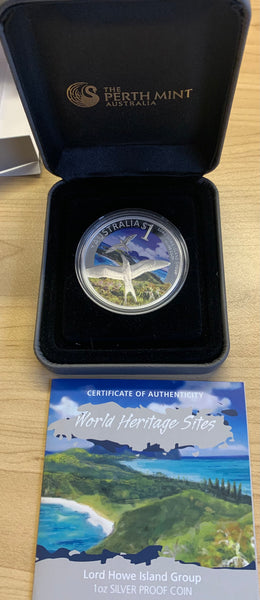 Australia 2013 Perth Mint $1 World Heritage Sites "Lord Howe Island" 1oz .999 Silver Proof Coin