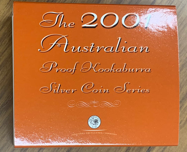 Australia 2001 Perth Mint $1 The Australian Kookaburra 1oz 999  Silver Proof Coin