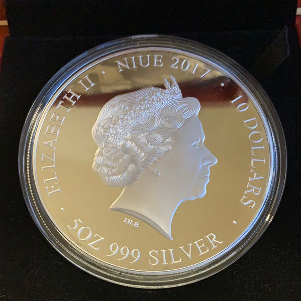 Niue 2017 First World War Series, Middle East 5oz 999 Silver Coin in box with Certificate