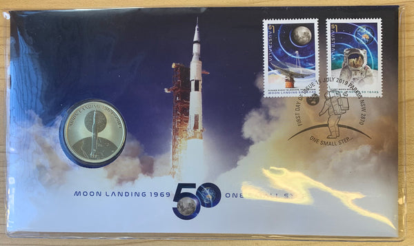 Australia 2019  Moon Landing PNC with $1 coin