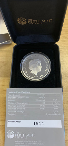 Australia 2013 Perth Mint $1 World Heritage Sites "Lord Howe Island" 1oz .999 Silver Proof Coin