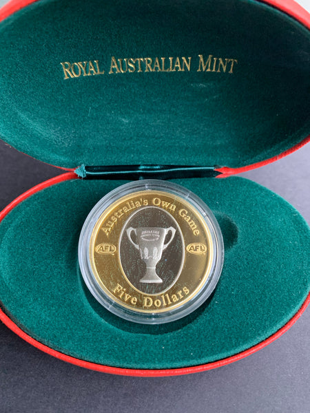 Australia 2004 Royal Australian Mint $5 AFL Football Proof Coin
