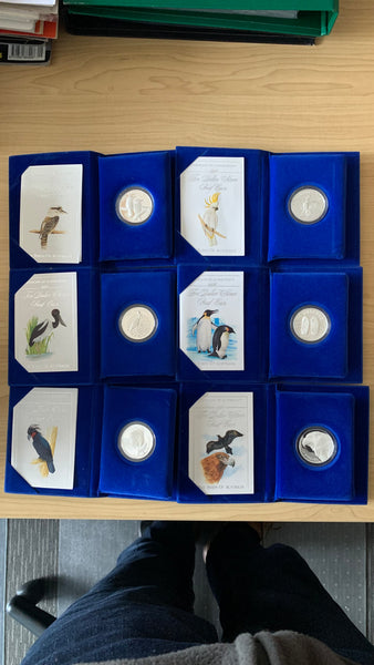 Australia 1989-1994 Royal Australian Mint Birds of Australia 6 x $10 Standard Proof Sterling Silver Coin Set