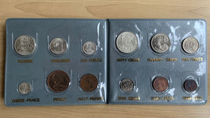 Australia Pre Decimal & Decimal 6 coin sets in Hendo Folder