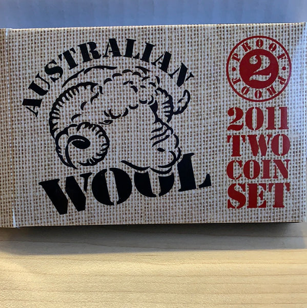 Australia 2011 Royal Australian Mint Wool 2 Coin Proof Set