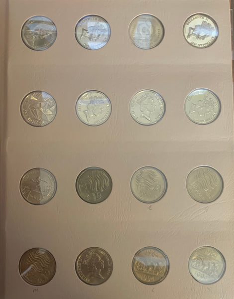 Australia 1984 - 2005  Royal Australian Mint $1 One Dollar Uncirculated Coin Collection