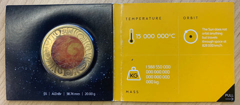 Australia 2017 Royal Australian Mint Planetary $5  'The Sun' Coin