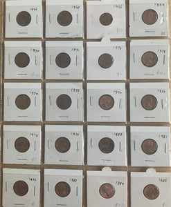 Australian 1966-1985 1c Coin Collection