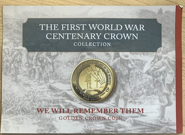 2014 The 1st World War Centenary Golden Crown Collection.. We Will Remember Them
