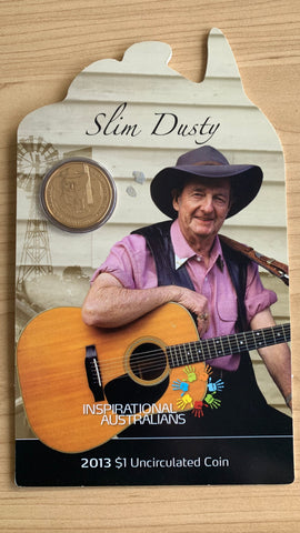 Australia 2013 Royal Australian Mint $1 Slim Dusty Uncirculated Coin