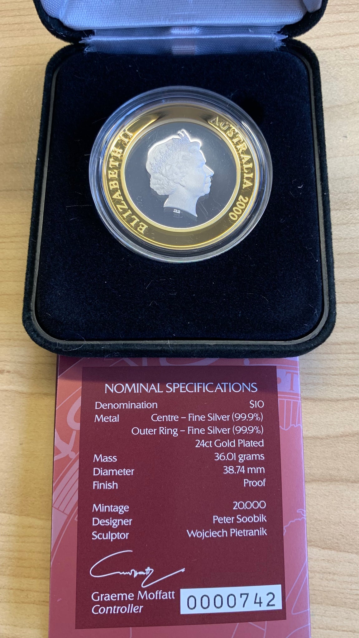 2000 Millennium Present Silver $10 Proof Coin