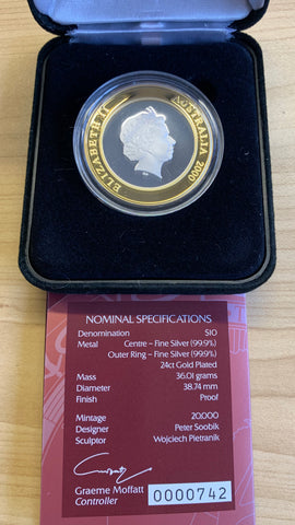 2000 Millennium Present Silver $10 Proof Coin