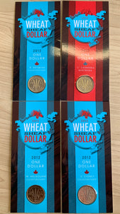 Australia 2012 Royal Australian Mint $1 Wheat Dollar Uncirculated Privy Mark Set of 4