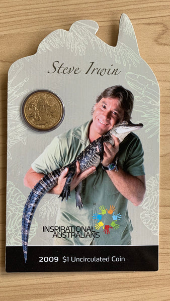 Australian 2009 Royal Australian Mint $1 Steve Irwin Uncirculated Coin