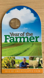 Australian 2012 Year of the Farmer RAM $1  Uncirculated Coin