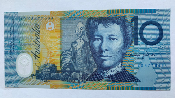 R316a 1993 $10 Blue Dobell Fraser Evans Polymer Banknote Uncirculated