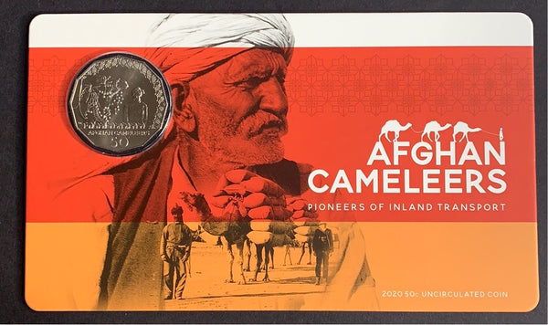 Australia 2020 RAM Afghan Cameleers Pioneers of Inland Transport Carded 50c Fifty Cent Coin