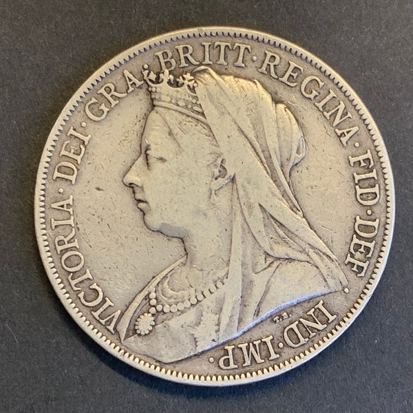 GB Great Britain 1900 Silver Crown Coin Queen Victoria