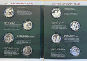 Cook Islands "First Fleet To Federation"  2016 One Dollar Silver Coin Set of 8