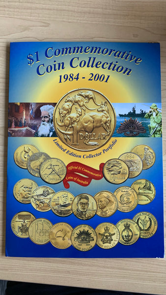Australia 1984 - 2001 $1 One Dollar Sherwood Commemorative Portfolio Uncirculated Coin Collection
