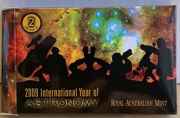 Australia 2009 Royal Australian Mint International Year of Astronomy 2 Coin Proof Set