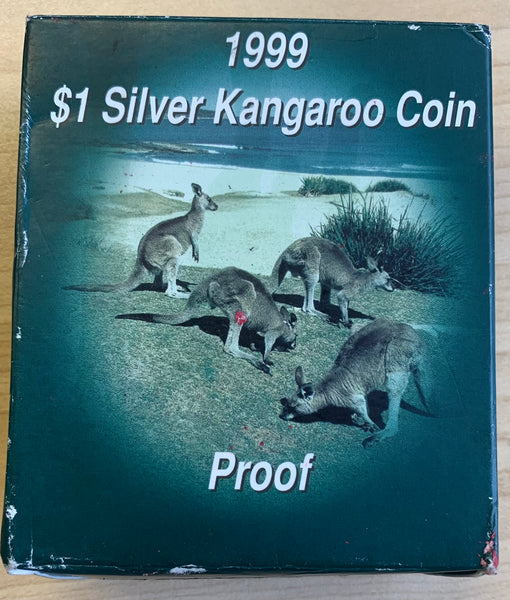 Australia 1999 Royal Australian Mint $1 Kangaroo Silver Proof Coin