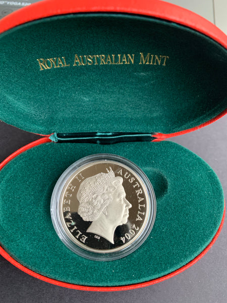 Australia 2004 Royal Australian Mint $5 AFL Football Proof Coin