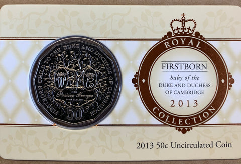 2013 50c Fifty Cents RAM Royal Firstborn Royal Baby Uncirculated Coin