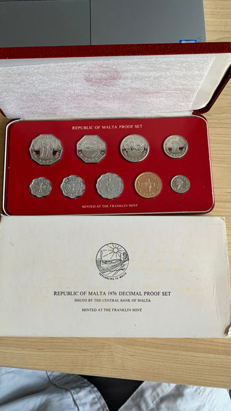 Malta 1976 9 coin Proof Set