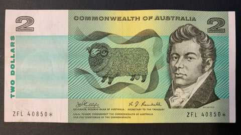R83s $2 Commonwealth Of Australia Star Note Rare Phillips/Randall