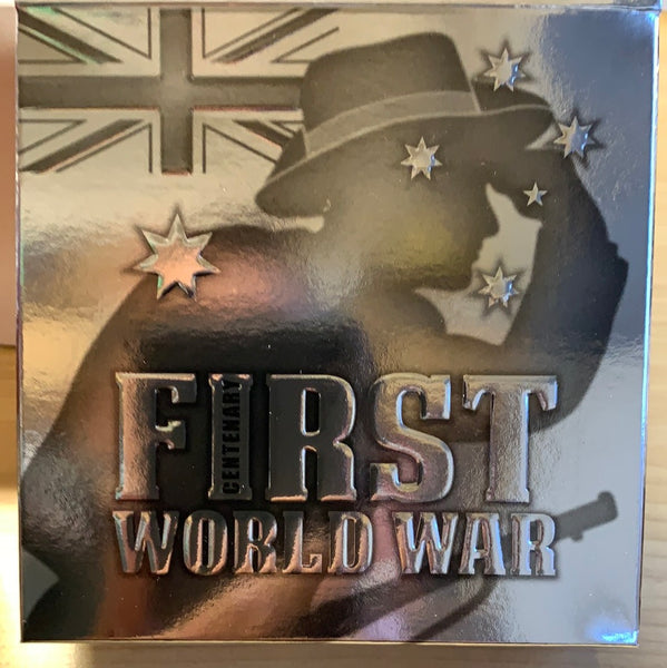 2014 First world War Series - War Declared 5oz 999 Silver Coin Box Cert