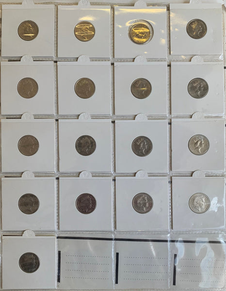 Australian 1966-2002 5c Uncirculated Coin Collection