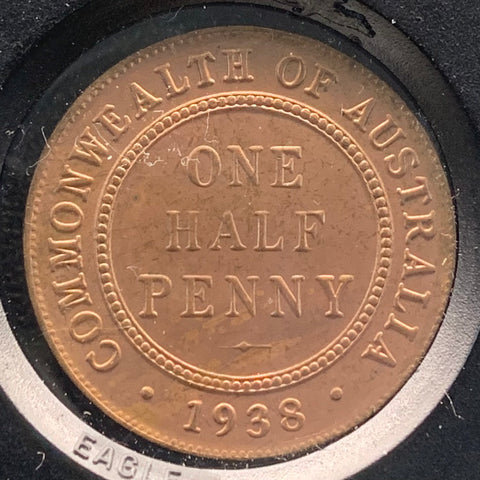 AUSTRALIA 1938 Halfpenny BU