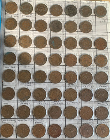 Australia Half Penny  ½d Halfpenny Set Excluding 1923 nice condition
