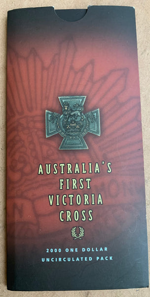 Australia 2000 Victoria Cross Carded $1 Uncirculated Coin