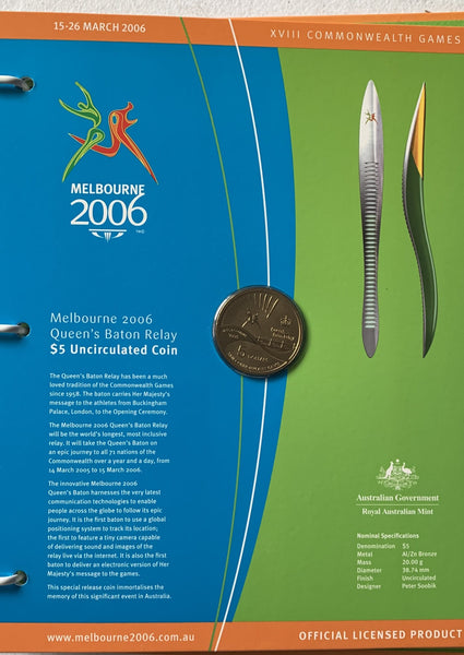 2006 Australia 50c Fifty Cents Uncirculated Commonwealth Games set of 18 coins