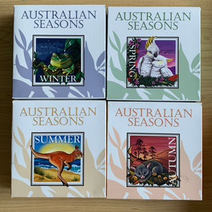 Australia 2013 Perth Mint $1 Set of 4 Seasons Square 1oz .999 Silver Proof Coin