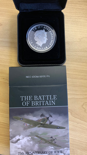 Australia 2015 Perth Mint One dollar "The Battle of Britain" $1 One Ounce .999 Silver  Proof Coin