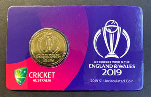 Australia 2019 Australia Royal Australian Mint $1 ICC Cricket carded Uncirculated Coin