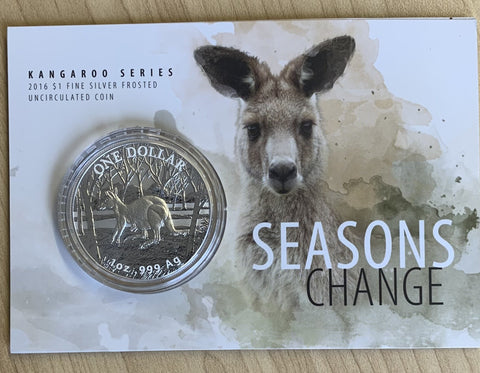 Australia 2016 Royal Australian Mint  $1 Kangaroo 1oz One Ounce Silver Coin