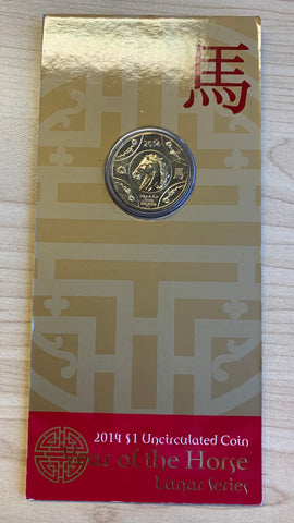Australia 2014 Royal Australian Mint $1 Lunar New Year of the Horse Coin