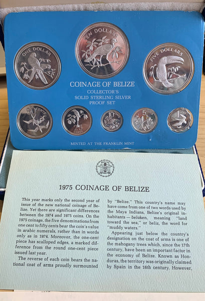 Belize 1975 Sterling Silver Proof Set