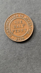 Australia 1923 Half Penny fine condition