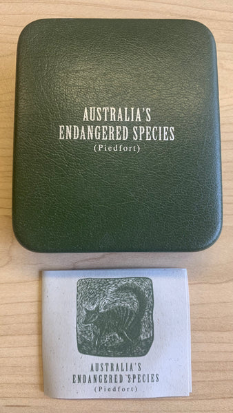 Australia 1995  Royal Australian Mint $10 Endangered Species Numbat Silver Piedfort Proof Coin