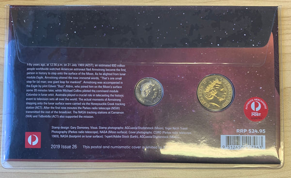 Australia 2019 Moon Landing PNC with $1 coin